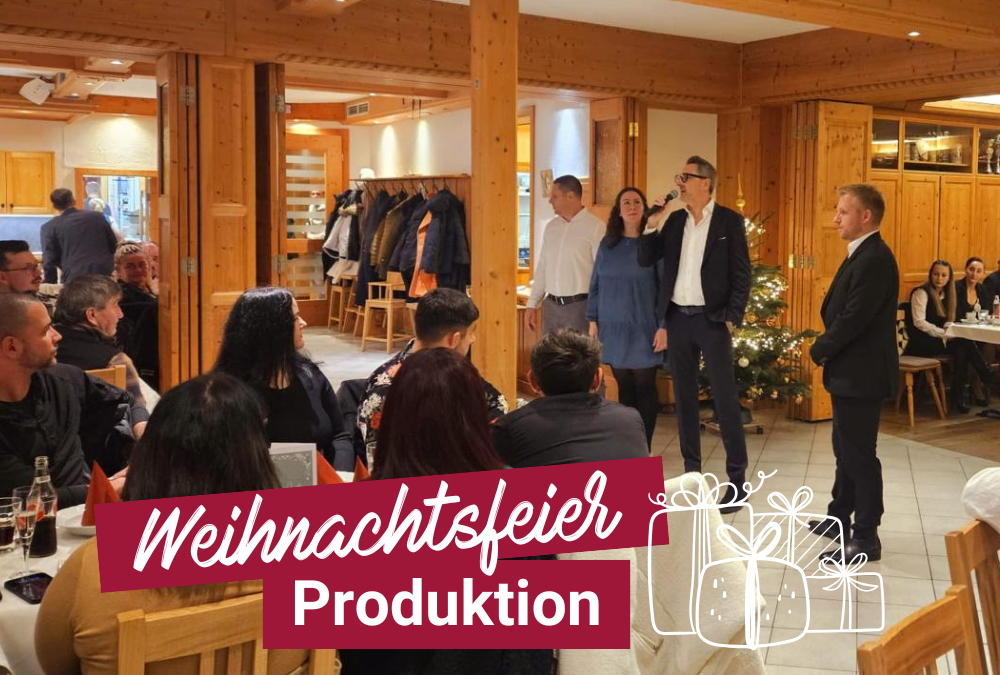 Gelungene Weihnachtsfeier unseres Produktions-Teams