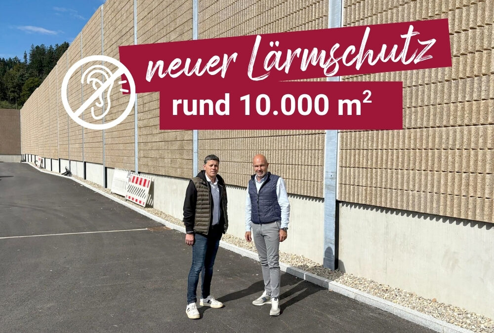 10.000 m² neue Lärmschutzwände